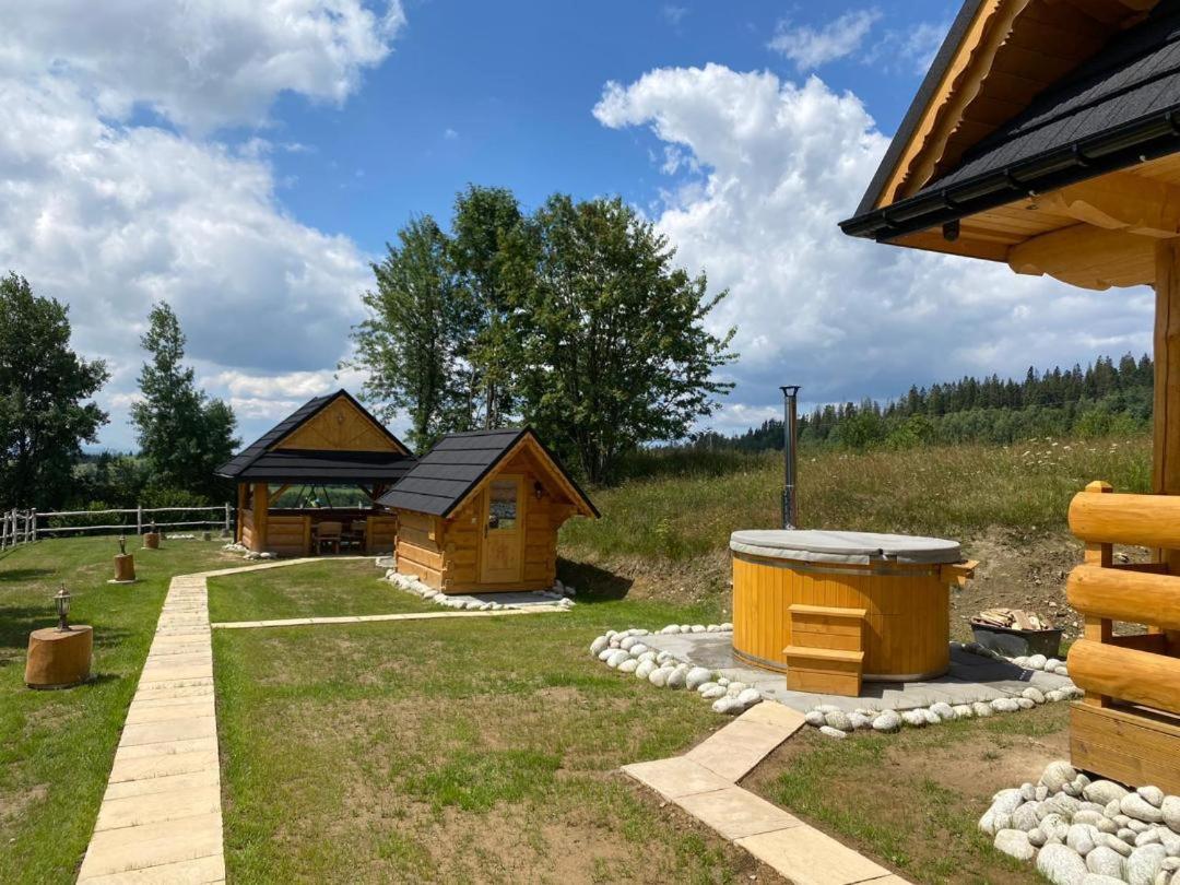 Domki Gorce Klikuszowa Sauna Jacuzzi Exterior photo